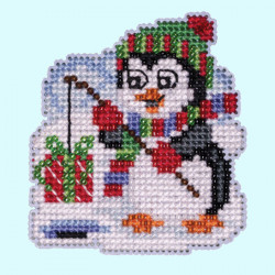 Fishing Penguin cross stitch/beading kit Fishing Penguin cross stitch/beading kit