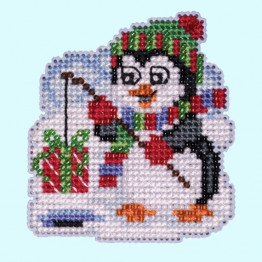 Fishing Penguin cross stitch/beading kit Fishing Penguin cross stitch/beading kit