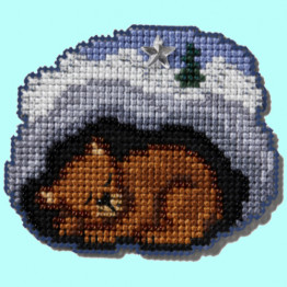 Hi-Bear-Nating cross stitch/beading kit