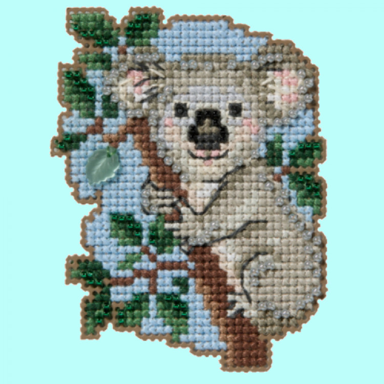 Koala cross stitch/beading kit