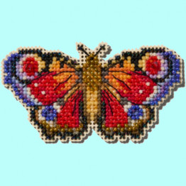 Peacock Butterfly cross stitch/beading kit