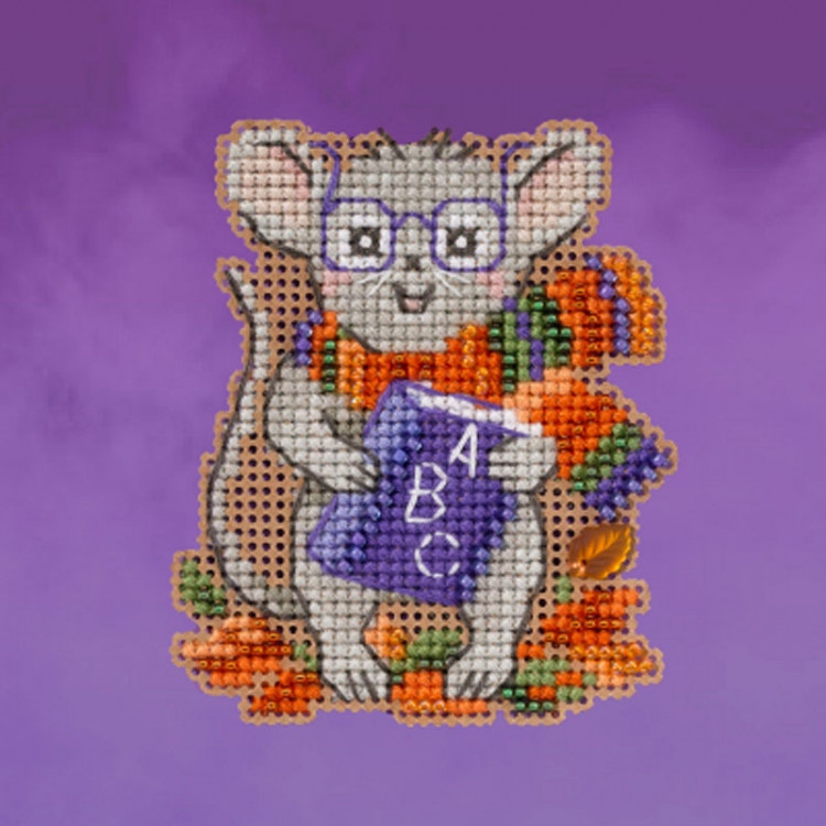 School Mouse cross stitch/beading kit