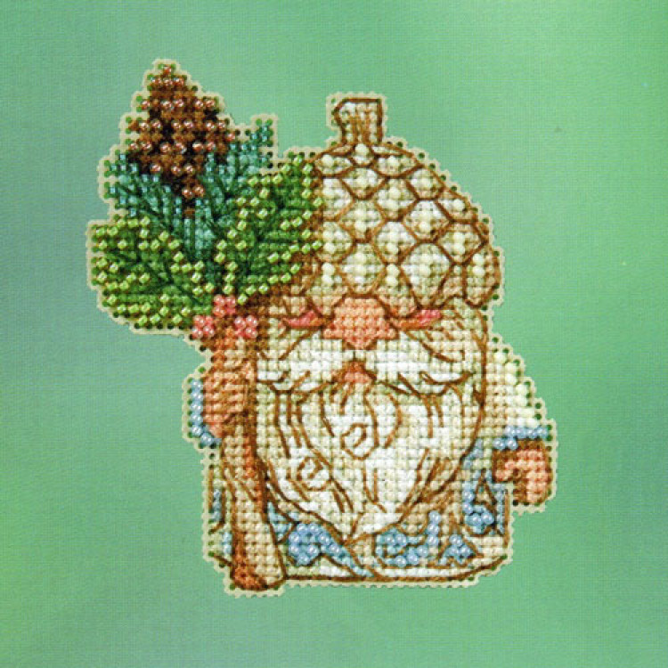Acorn Gnome cross stitch/beading kit