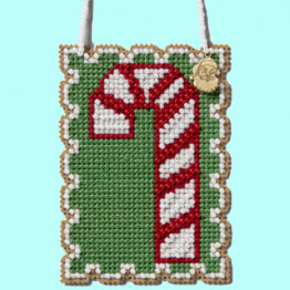 Candy Cane cross stitch/beading kit
