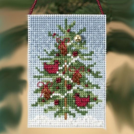 Cardinal Tree cross stitch/beading kit