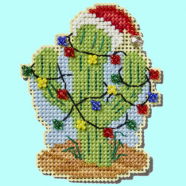 Christmas Cactus cross stitch/beading kit Christmas Cactus cross stitch/beading kit