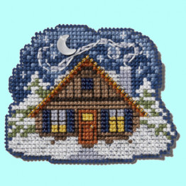 Cozy Cabin cross stitch/beading kit