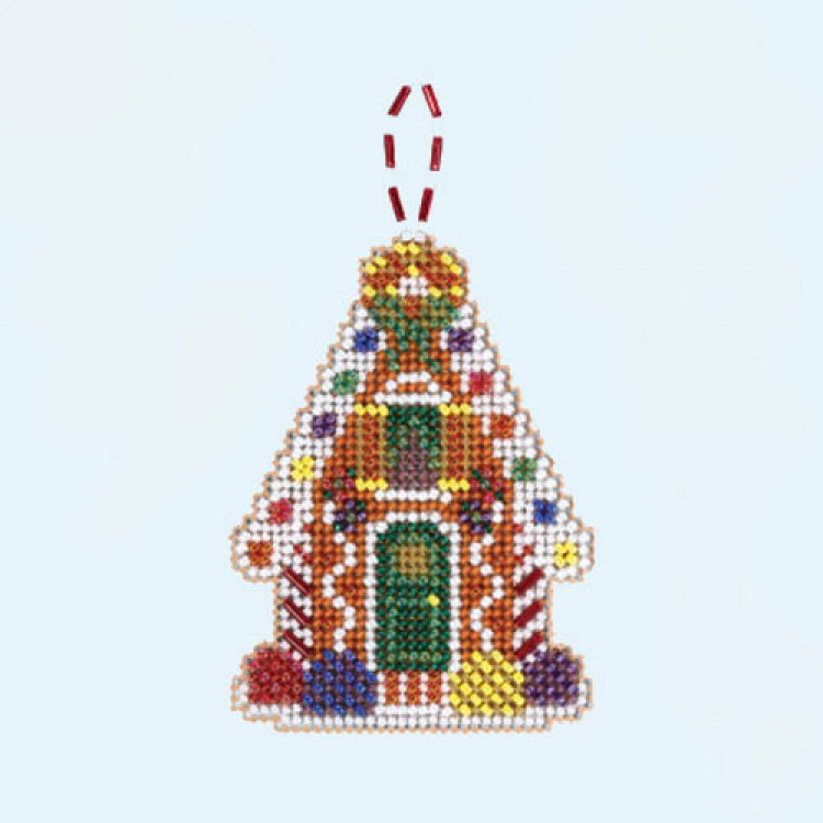 Gingerbread Chalet cross stitch/beading kit