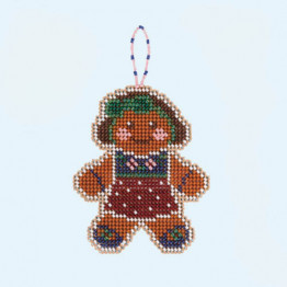 Gingerbread Lass cross stitch/beading kit