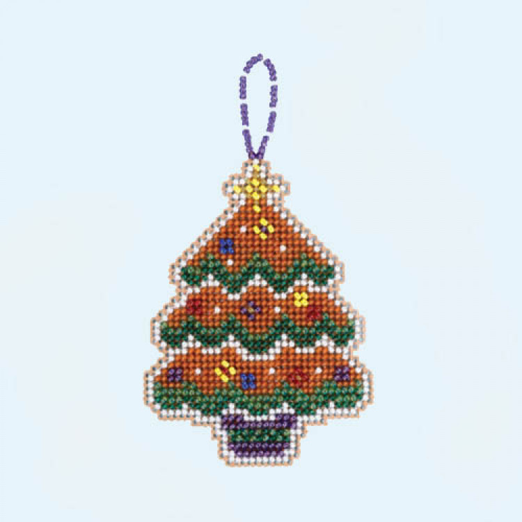 Gingerbread Tree cross stitch/beading kit