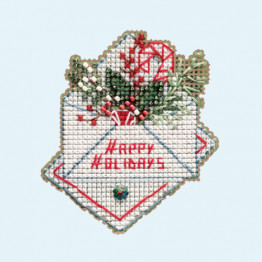Holiday Wishes cross stitch/beading kit