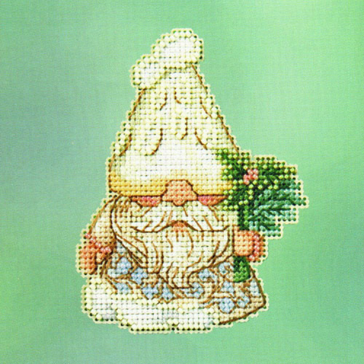 Mushroom Gnome cross stitch/beading kit