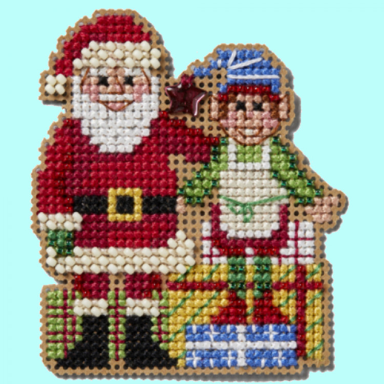 North Pole Buddies cross stitch/beading kit