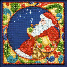 Santa Jim Shore cross stitch/beading kit