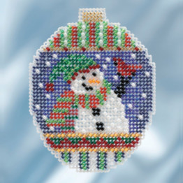Snowman Greeting cross stitch/beading kit Snowman Greeting cross stitch/beading kit