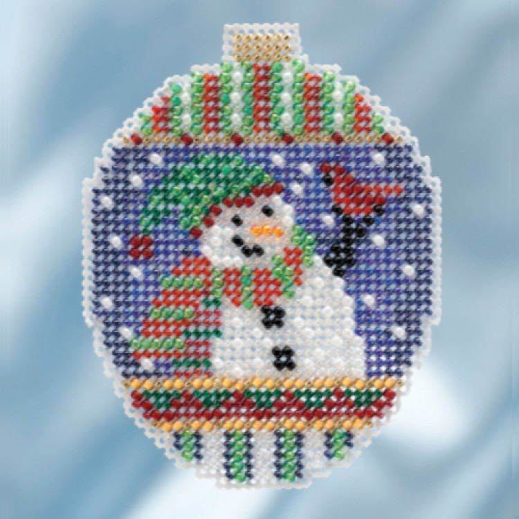 Snowman Greeting cross stitch/beading kit Snowman Greeting cross stitch/beading kit
