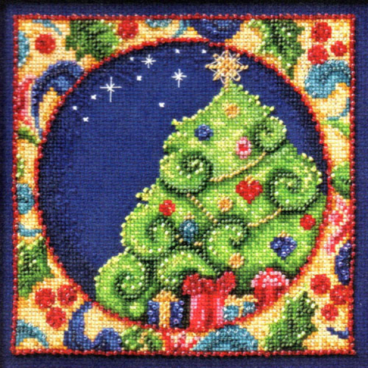 Tree Jim Shore cross stitch/beading kit