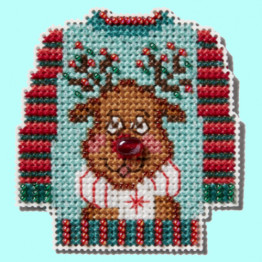 Ugly Sweater cross stitch/beading kit