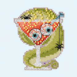 Eyeball Martini cross stitch/beading kit