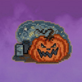 Graveyard Pumpkin cross stitch/beading kit Graveyard Pumpkin cross stitch/beading kit