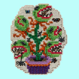 Monster Plant cross stitch/beading kit