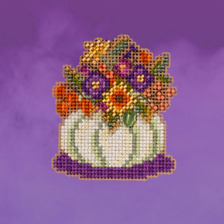 Pumpkin Bouquet cross stitch/beading kit