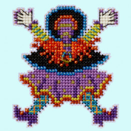 Splat Witch cross stitch/beading kit