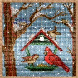Bird Feeder cross stitch/beading kit Bird Feeder cross stitch/beading kit