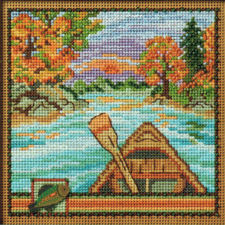 Canoe Ride cross stitch/beading kit