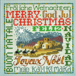 Christmas Greetings cross stitch/beading kit