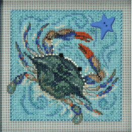 Crab cross stitch/beading kit
