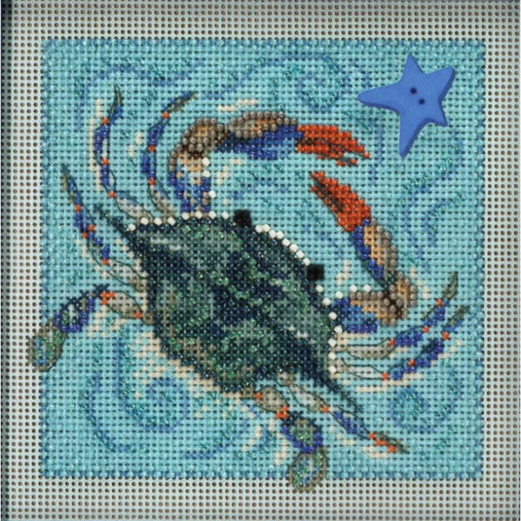 Crab cross stitch/beading kit