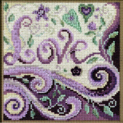 Love cross stitch/beading kit (Buttons & Beads)