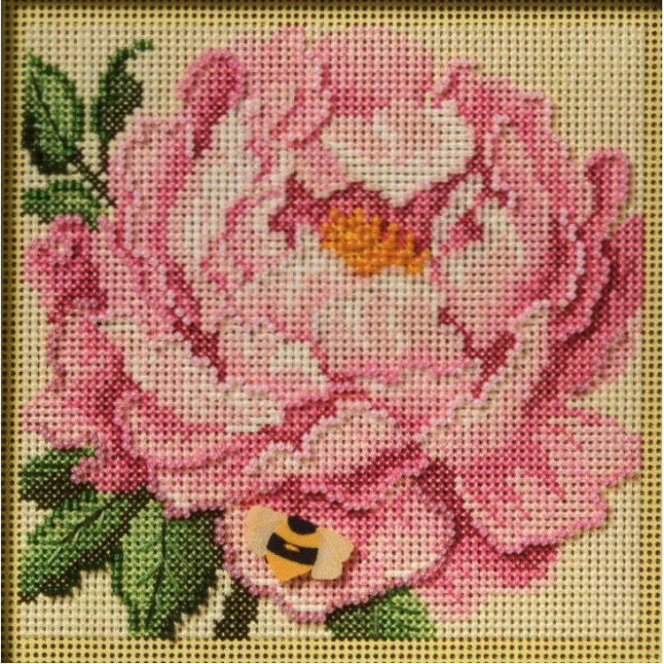 Peony cross stitch/beading kit Peony cross stitch/beading kit