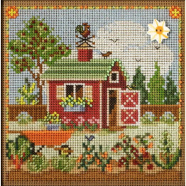 Potting Shed cross stitch/beading kit