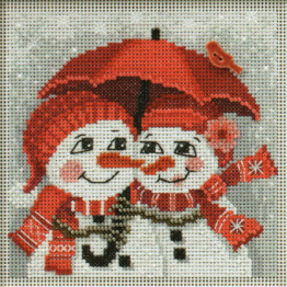 Snow in Love cross stitch/beading kit