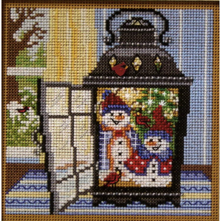 Snowman Lantern cross stitch/beading kit Snowman Lantern cross stitch/beading kit