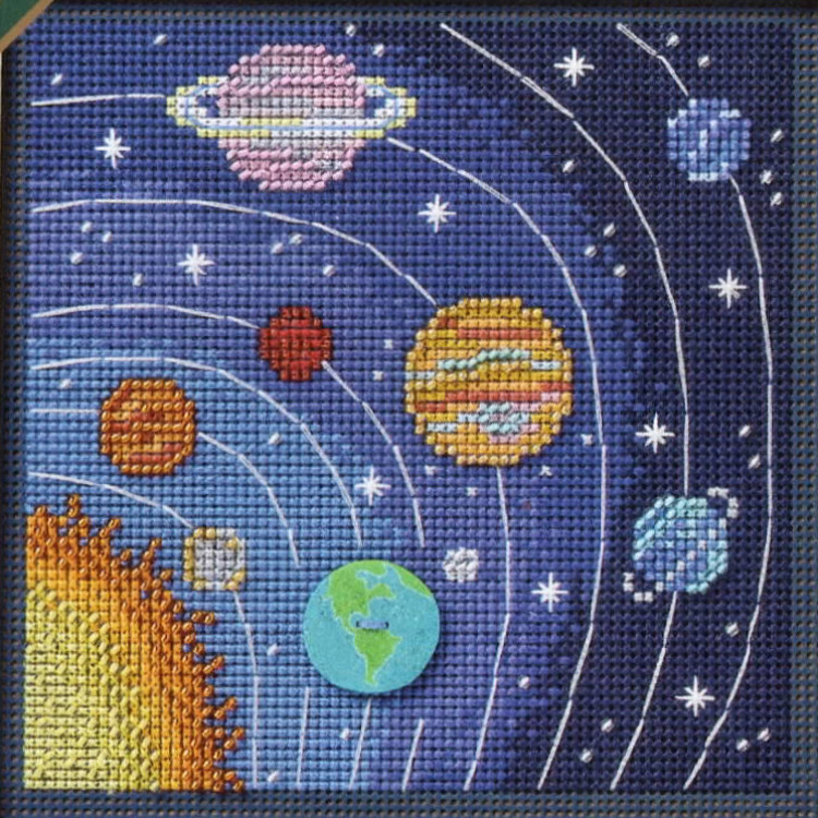 Solar System cross stitch/beading kit Solar System cross stitch/beading kit