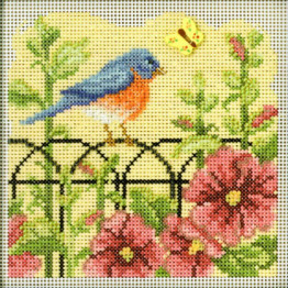 Spring Bluebird cross stitch/beading kit