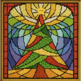 Stained Glass Tree cross stitch/beading kit