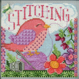 Stitching cross stitch/beading kit