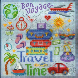 Travel Time cross stitch/beading kit