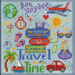 Travel Time cross stitch/beading kit