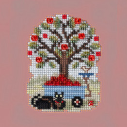 Apple Harvest cross stitch/beading kit