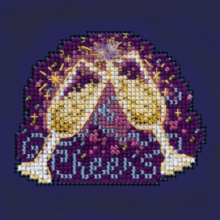 Cheers cross stitch/beading kit