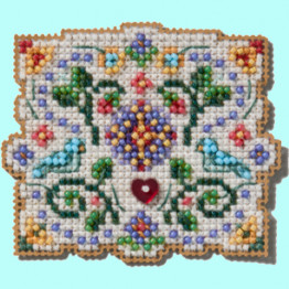 Folk Art cross stitch/beading kit