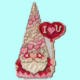 Gnome with Heart cross stitch/beading kit Gnome with Heart cross stitch/beading kit