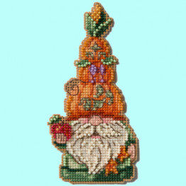 Harvest Pumpkin Gnome cross stitch/beading kit Harvest Pumpkin Gnome cross stitch/beading kit