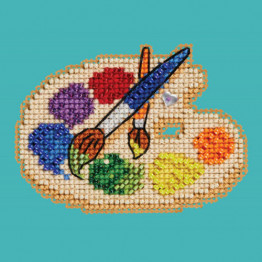 Painter's Palette cross stitch/beading kit