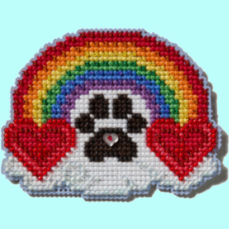 Pawsitively Love cross stitch/beading kit Pawsitively Love cross stitch/beading kit